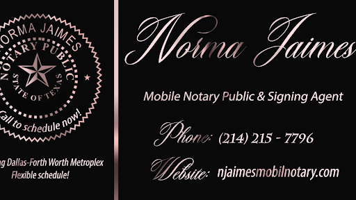 NormaJ's DFW Mobile Notary Services