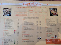 Menu du Euro D'Asie à Beaucaire