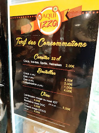 Carte du Aquí pizza (la mejor pizzería de Lourdes) à Lourdes