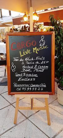 Restaurant CARGO à Vallauris (le menu)