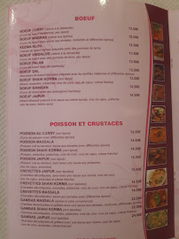 Jaipur à Montmorency menu