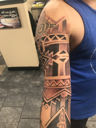 Explore patchwork tattoo ideas, creative tattoo ideas in San Marcos, available at Locally Famous Tattoo