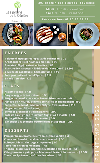 Restaurant Les Jardins de la Cépière - Restaurant Terrasse à Toulouse (la carte)
