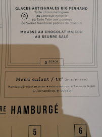 Big Fernand à Strasbourg menu