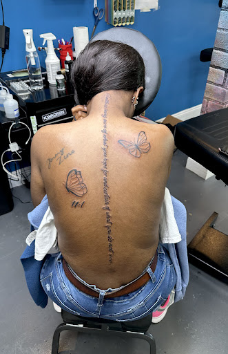 Explore tattoo ideas for childrens names and birthdays, creative tattoo ideas in Meridian, available at Creative Pain Tattoo Studio