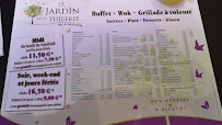 Restaurant chinois Jardin de la Tuilerie à Chelles (le menu)