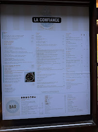 Carte du Restaurant La Confiance à Le Mont-Saint-Michel