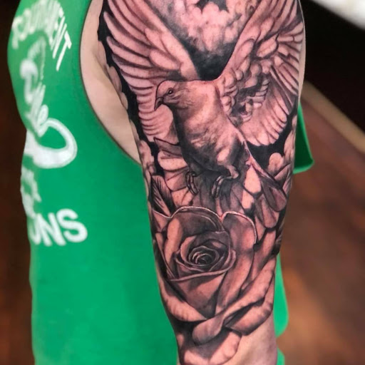 Explore dont tread on me tattoo ideas, creative tattoo ideas in Dubuque, available at The Crows Nest