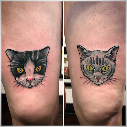 Explore tattoo leg sleeve ideas, creative tattoo ideas in Libertyville, available at Lucky Seven Tattoo