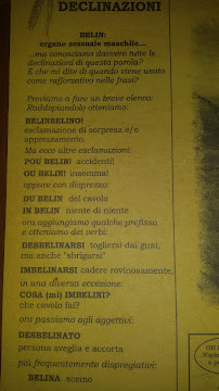 Carte du Pizzeria Ecco -Bargagli à Bargagli