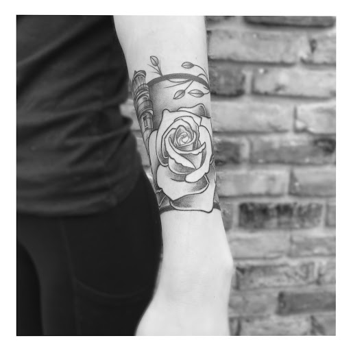 Explore tattoo half sleeve ideas, creative tattoo ideas in Zumbrota, available at Art by Sinclair Tattoo Artist At Dry Bones Ink