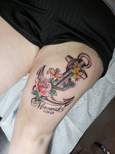 Explore 2 tattoo ideas, creative tattoo ideas in Dunn, available at Heart and Hammer Tattoo Co.
