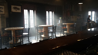 A row of beer taps