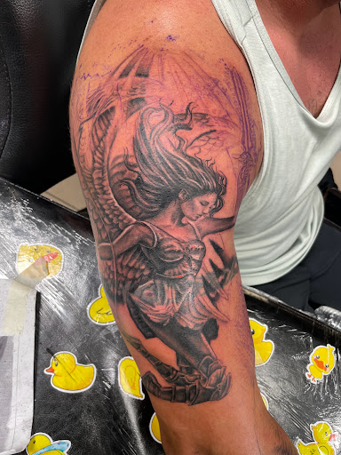 Explore thunderbird tattoo ideas, creative tattoo ideas in Sarasota, available at SEVEN SINS Tattoo Studio