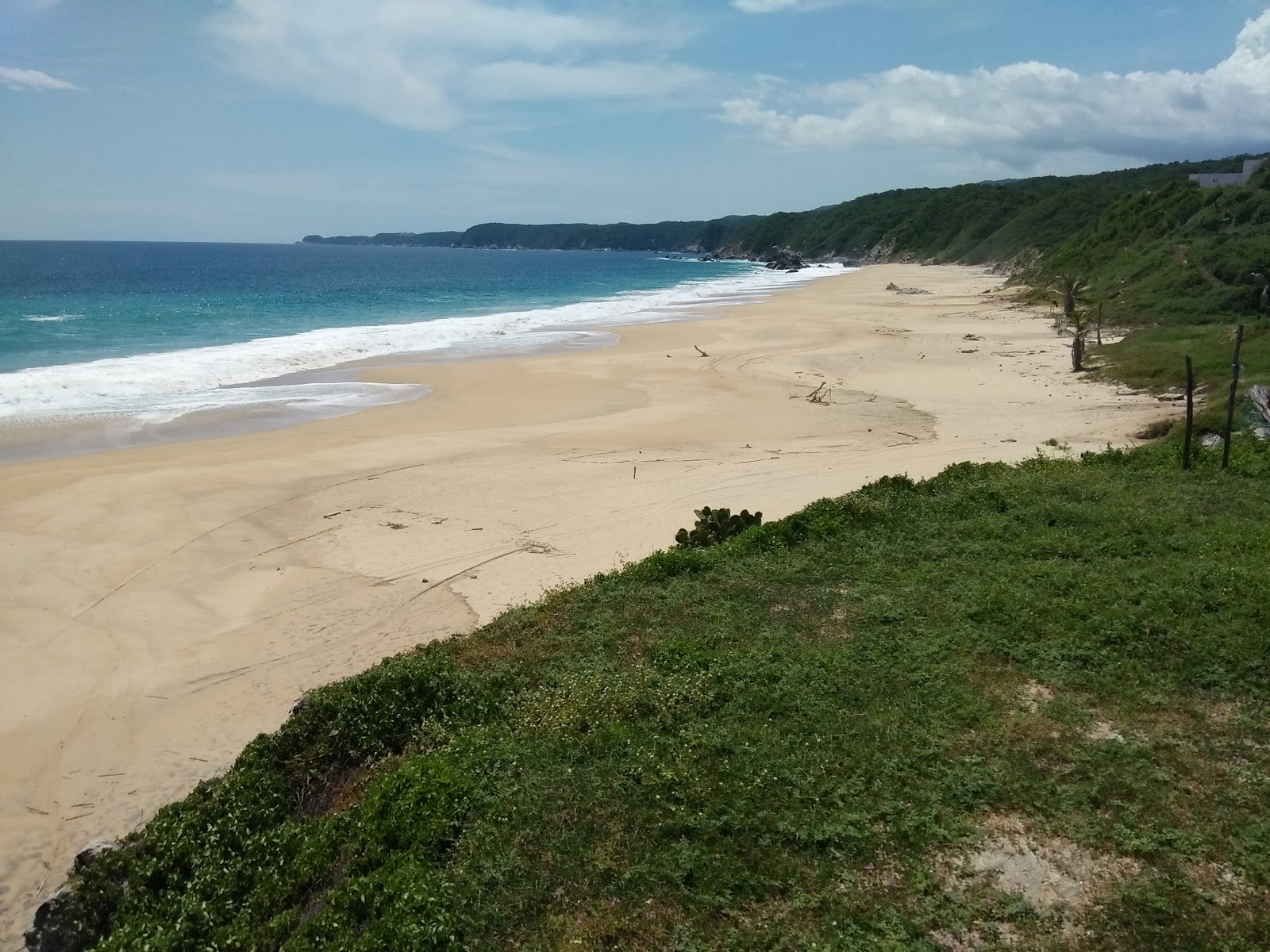 Zapotengo beach的照片 带有碧绿色水表面