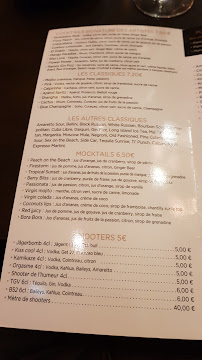 Les Artistes à Massy menu