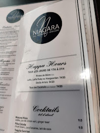 Niagara Cafe à Courbevoie menu