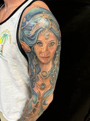 Explore samson tattoo ideas, creative tattoo ideas in Sarasota, available at SEVEN SINS Tattoo Studio