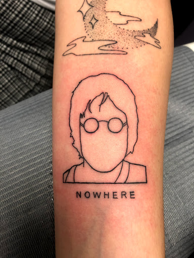 Explore purple rose tattoo ideas, creative tattoo ideas in Hamden, available at Burning Hearts Tattoo Co.