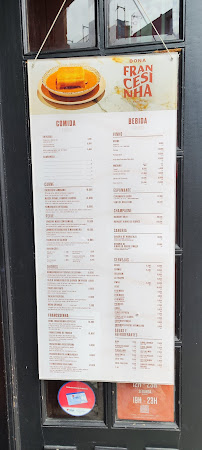 Dona Francesinha Porto à Porto menu