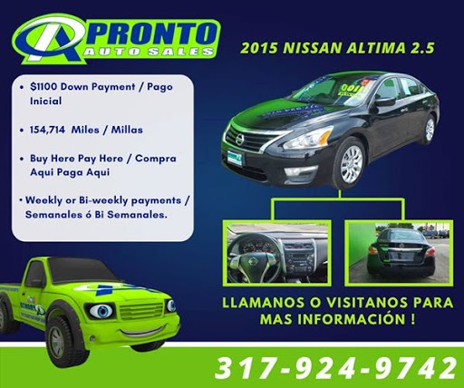 Used Car Dealer «Pronto Auto Sales», reviews and photos, 2545 Lafayette Rd, Indianapolis, IN 46222, USA