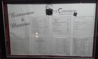 Le Chaudron à Morteau menu