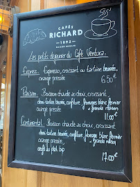 Café CAFÉ VENTURA à Paris (le menu)