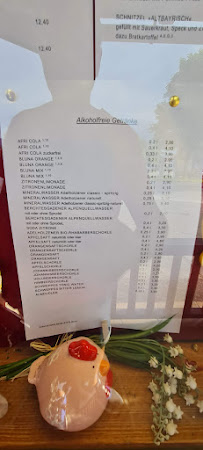 Menu / carte de S'BODNER à Schönau am Königssee