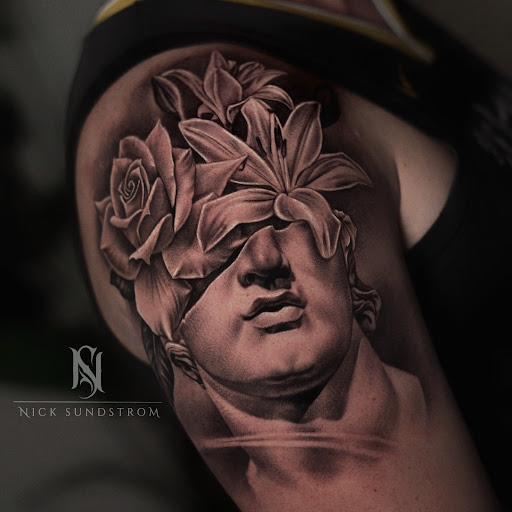 Explore black heart heart tattoo cover up ideas, creative tattoo ideas in Sarasota, available at Sovereign Studio Permanent Makeup & Tattoos