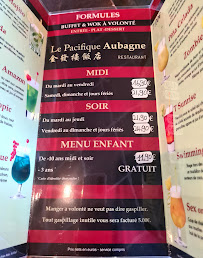 Restaurant asiatique Le Pacifique Aubagne à Aubagne (la carte)