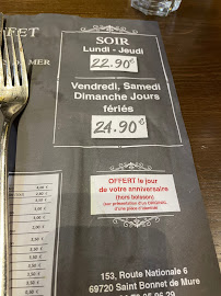 Le Grand Buffet à Saint-Bonnet-de-Mure menu