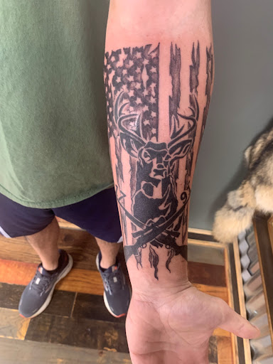 Explore cross tattoo ideas forearm, creative tattoo ideas in Deptford, available at THE CONVENT Tattoo & Body Piercing Studio