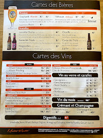Menu / carte de La Taverne De Maître Kanter à Vezin-le-Coquet