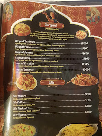 Carte du Restaurant Indien le Rajwal Bordeaux à Bordeaux