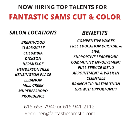 Hair Salon «Fantastic Sams Cut & Color», reviews and photos, 1940 Shady Brook St, Columbia, TN 38401, USA