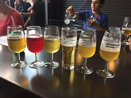 Craft beer at a brewery in Sunset Park New York