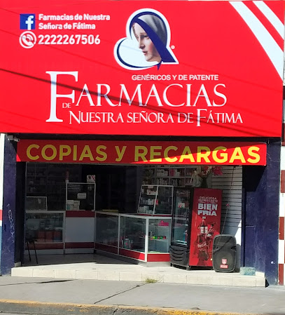 Farmacias De Nuestra Señora De Fatima Frente A Ortopedia, Diagonal Defensores De La República, Entre 4 Y 6 Pte, Col San Alejandro, 72090 Puebla, Pue. Mexico