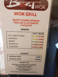 Best Wok - Restaurant à volonté à Roissy-en-Brie menu