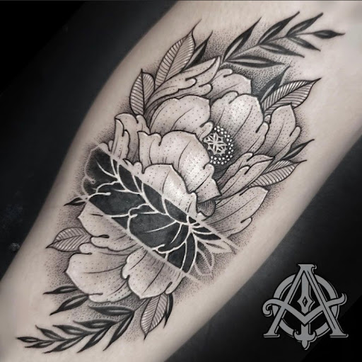 Explore fishing pole tattoo ideas, creative tattoo ideas in Prescott, available at BlackGold Tattoo