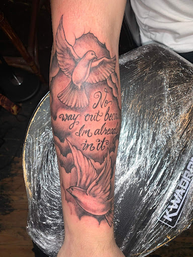 Explore lab tattoo ideas, creative tattoo ideas in Roanoke, available at RailYard INK