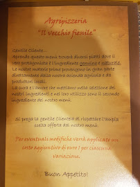 Menu / carte de Pizzeria Il Vecchio Fienile à Cerveteri