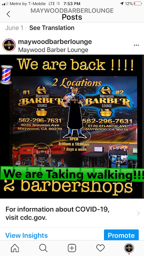 Barber Shop «MAYWOOD BARBER LOUNGE», reviews and photos, 4035 Slauson Ave, Maywood, CA 90270, USA