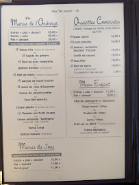 Menu / carte de Auberge du Foirail à Saint-Palais