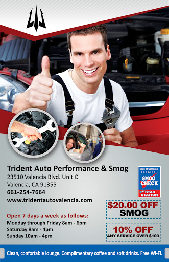 Auto Repair Shop «Trident Auto Performance & Smog», reviews and photos, 23510 Valencia Blvd C, Valencia, CA 91355, USA