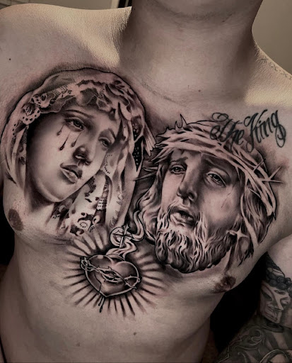 Explore pisces tattoo ideas men, creative tattoo ideas in Charlotte, available at Canvas Tattoo & Art Gallery