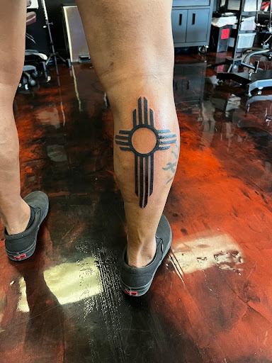 Explore aztec sleeve tattoo ideas for men, creative tattoo ideas in Silver City, available at Independent Ink Tattoo