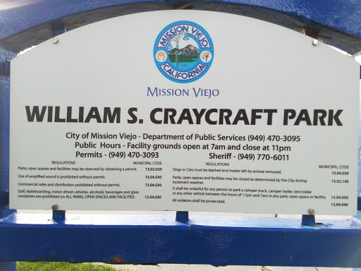 Park «William S. Craycraft Park», reviews and photos, 23650 Via Linda, Mission Viejo, CA 92691, USA