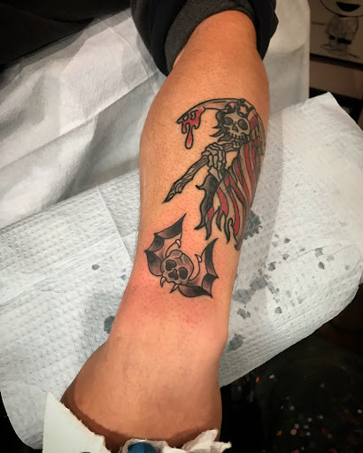 Explore dark romance tattoo ideas, creative tattoo ideas in Libertyville, available at Lucky Seven Tattoo