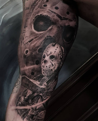 Explore bicep tattoo ideas, creative tattoo ideas in Ambler, available at Tattoo GalaxyAmbler Piercing & Custom Tattoos