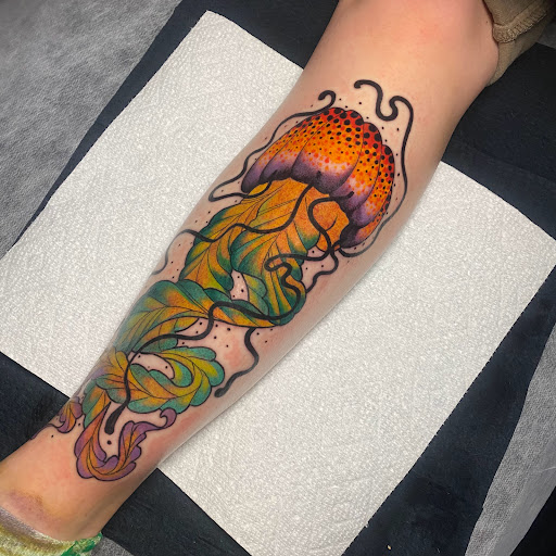 Explore forearm cover up tattoo ideas, creative tattoo ideas in Saint Albans, available at 100 Candles Tattoo